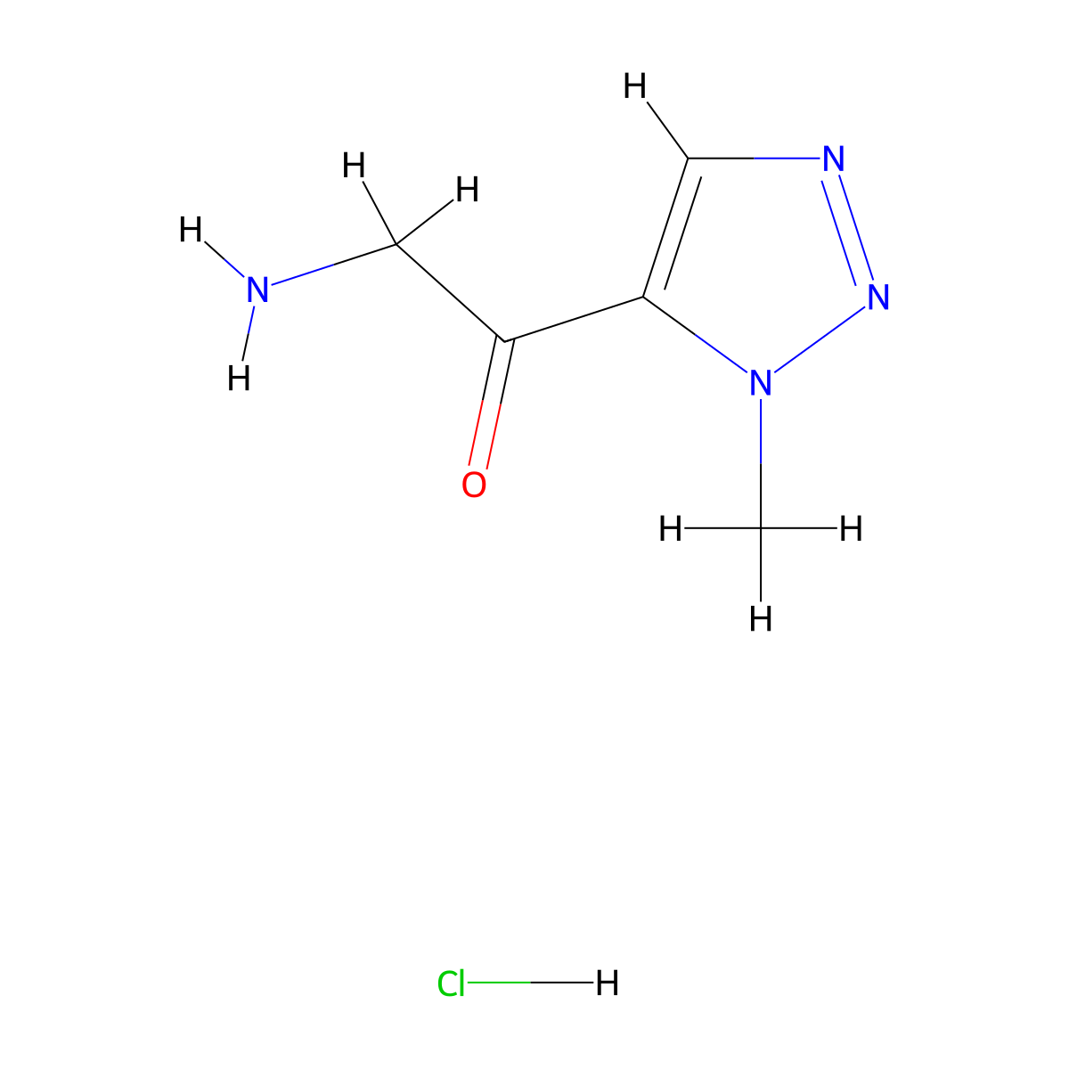 2-amino-1-(1-methyl-1H-1,2,3-triazol-5-yl)ethan-1-one hydrochloride molecular structure, CAS 2866308-95-2
