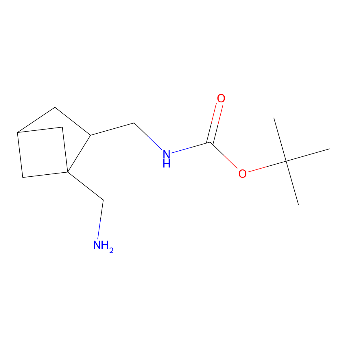 tert-butyl N-{[1-(aminomethyl)bicyclo[2.1.1]hexan-2-yl]methyl}carbamate molecular structure, CAS 2866309-07-9