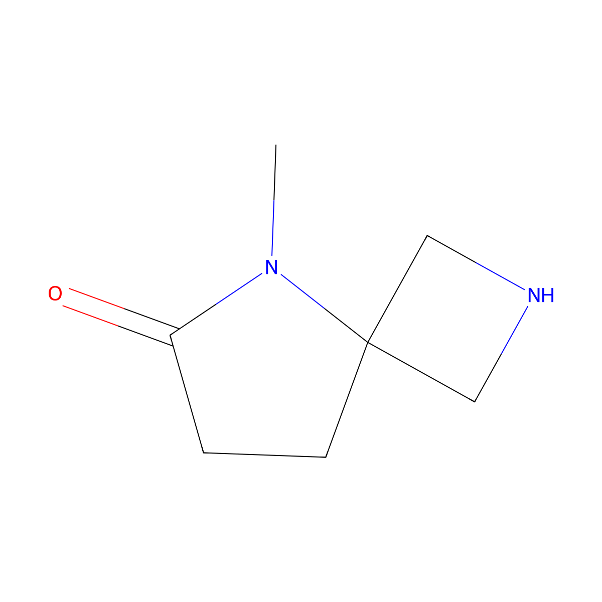 5-Methyl-2,5-diazaspiro[3.4]octan-6-one molecular structure, CAS 2866315-52-6