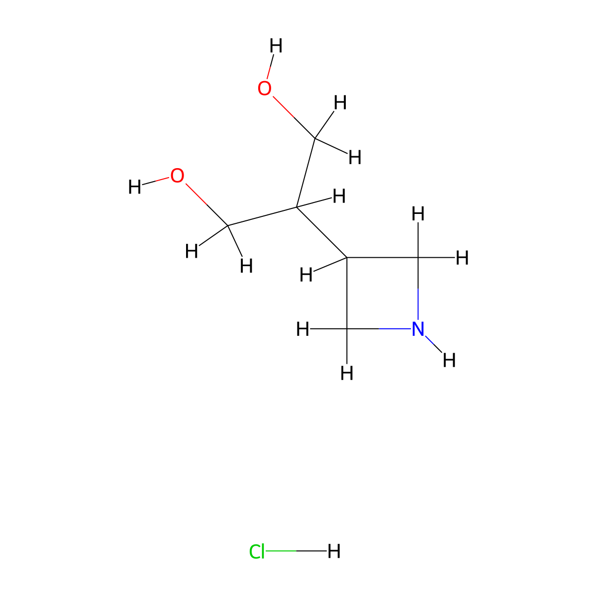 2-(Azetidin-3-yl)propane-1,3-diol hydrochloride molecular structure, CAS 2866317-29-3