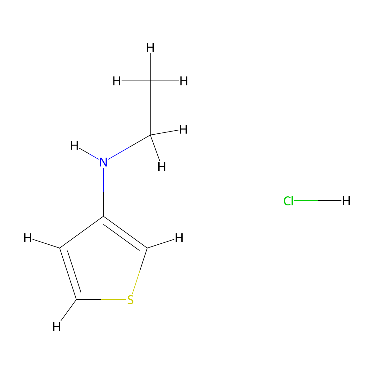 N-ethylthiophen-3-amine hydrochloride molecular structure, CAS 2866317-39-5