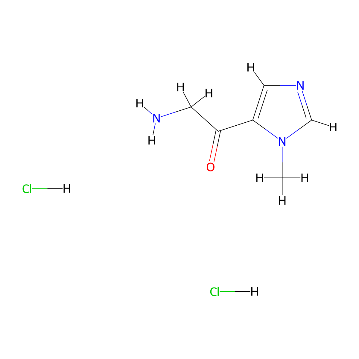 2-amino-1-(1-methyl-1H-imidazol-5-yl)ethan-1-one dihydrochloride molecular structure, CAS 2866317-82-8