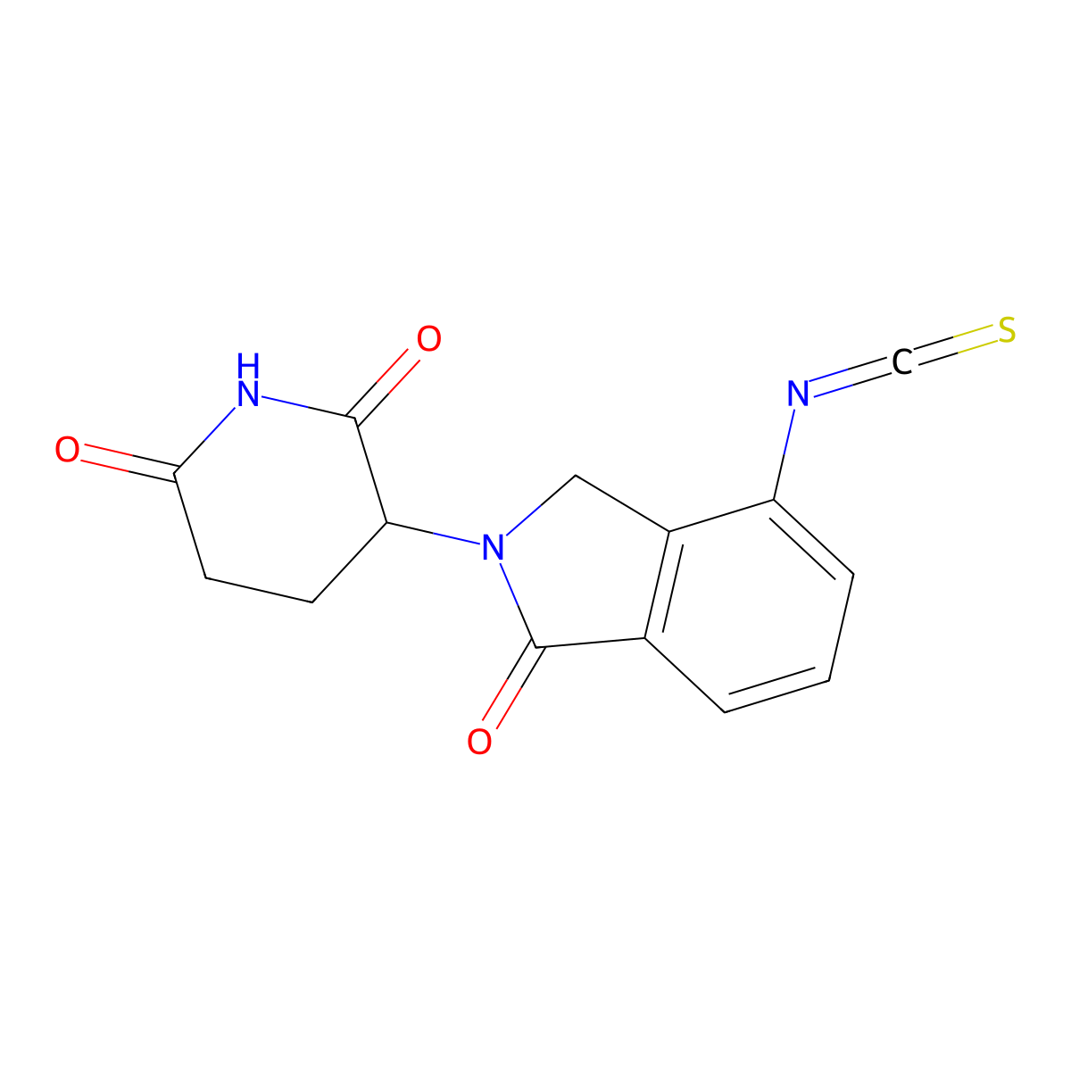 3-(4-isothiocyanato-1-oxo-2,3-dihydro-1H-isoindol-2-yl)piperidine-2,6-dione molecular structure, CAS 2866317-96-4