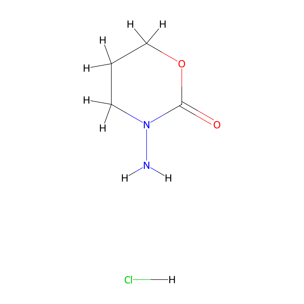 3-Amino-1,3-oxazinan-2-one hydrochloride molecular structure, CAS 2866318-20-7