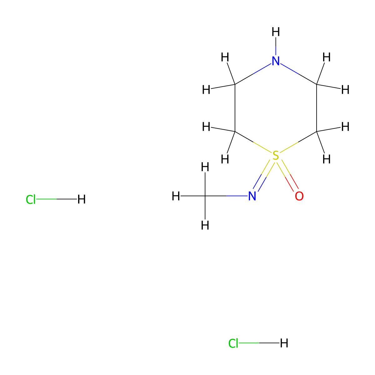 1-(Methylimino)-1lambda6-thiomorpholin-1-one dihydrochloride molecular structure, CAS 2866318-29-6