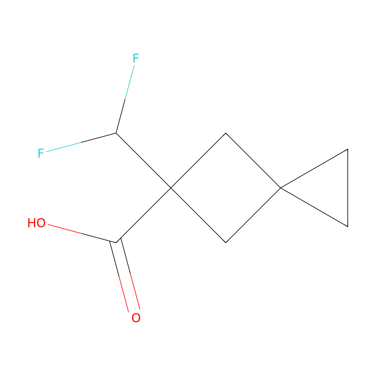 5-(Difluoromethyl)spiro[2.3]hexane-5-carboxylic acid molecular structure, CAS 2866318-31-0