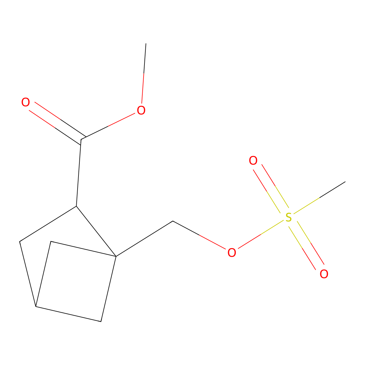 Methyl 1-[(methanesulfonyloxy)methyl]bicyclo[2.1.1]hexane-2-carboxylate molecular structure, CAS 2866318-33-2