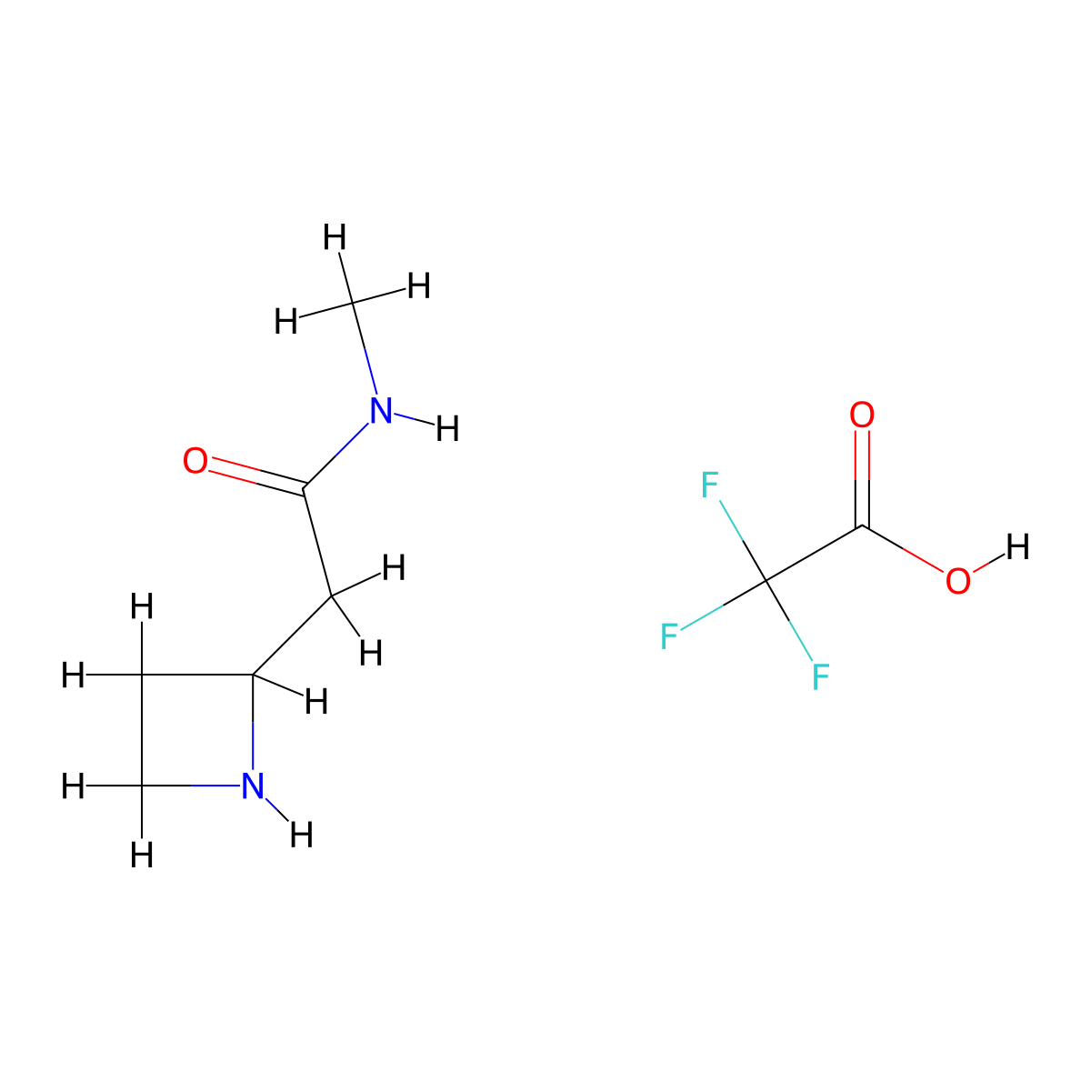 2-(azetidin-2-yl)-N-methylacetamide,trifluoroaceticacid molecular structure, CAS 2866318-34-3