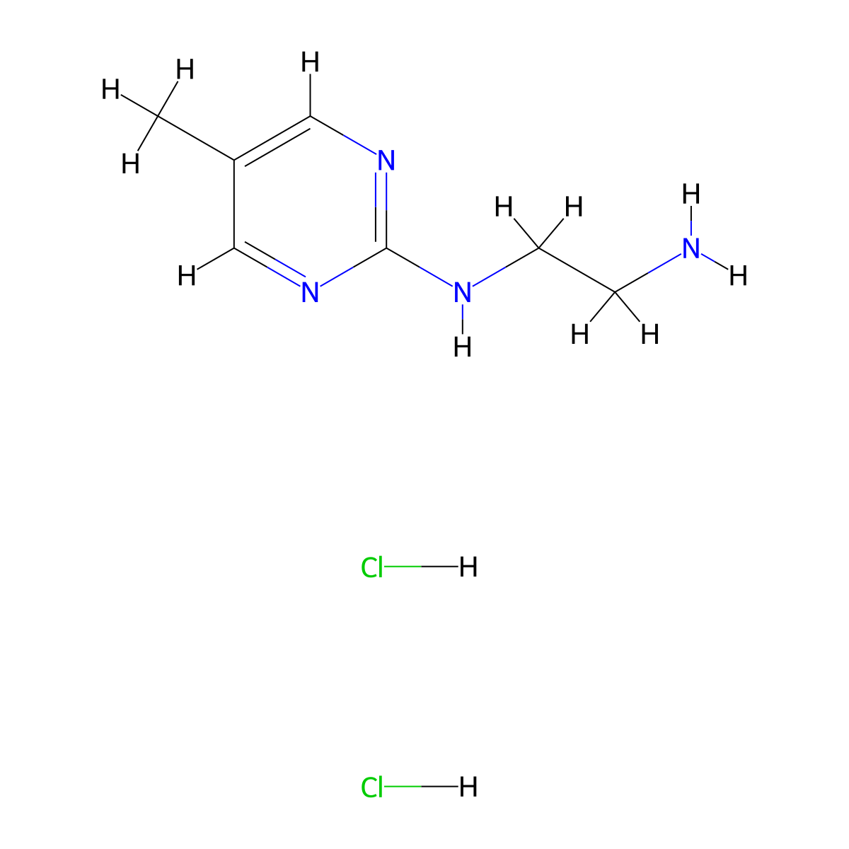 N1-(5-methylpyrimidin-2-yl)ethane-1,2-diamine dihydrochloride molecular structure, CAS 2866318-49-0