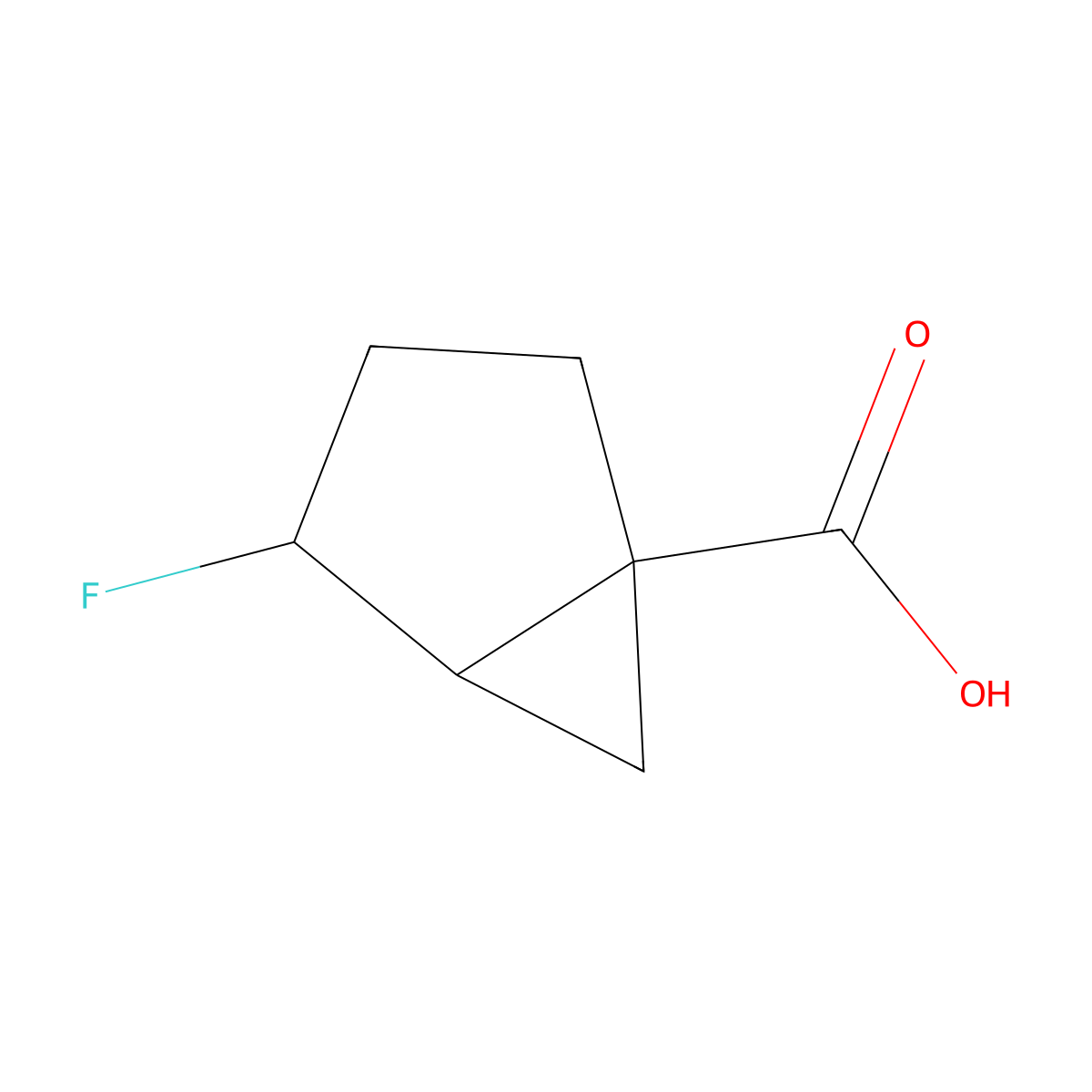 4-fluorobicyclo[3.1.0]hexane-1-carboxylic acid, Mixture of diastereomers molecular structure, CAS 2866318-51-4