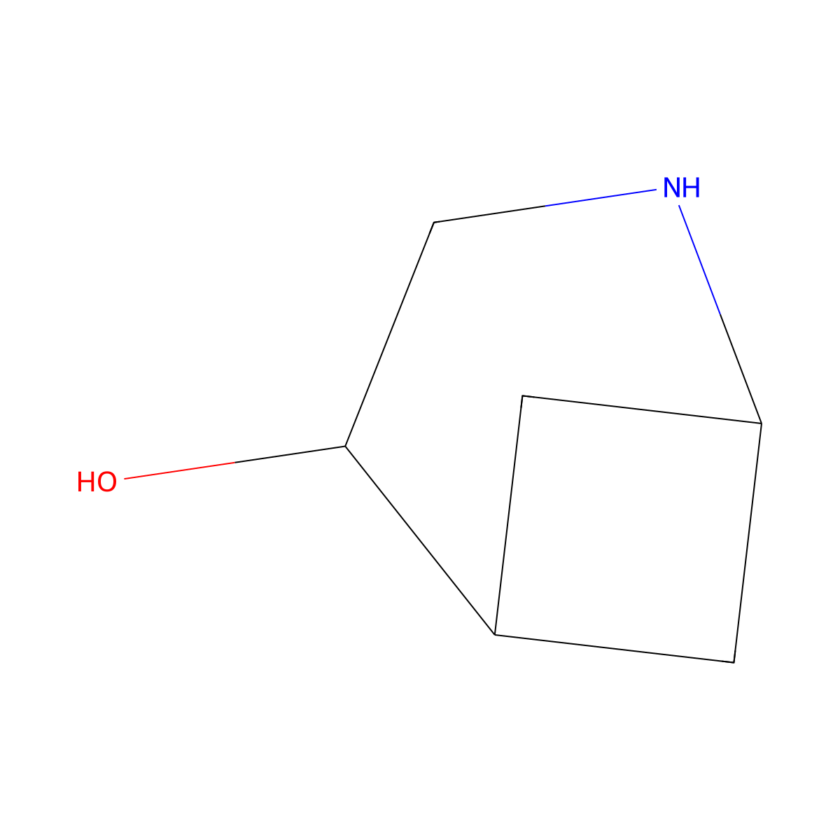 2-Azabicyclo[3.1.1]heptan-4-ol molecular structure, CAS 2866318-53-6