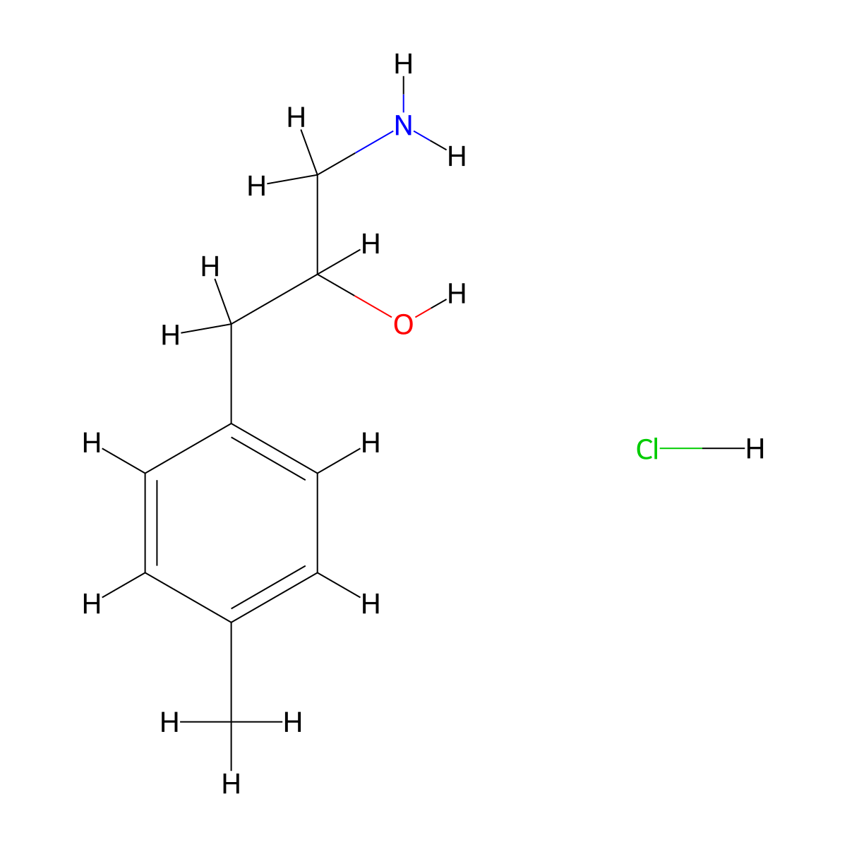 1-Amino-3-(4-methylphenyl)propan-2-ol hydrochloride molecular structure, CAS 2866318-73-0