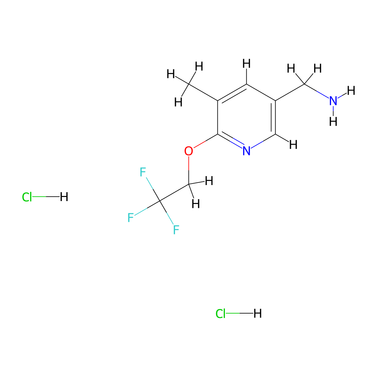 1-[5-Methyl-6-(2,2,2-trifluoroethoxy)pyridin-3-yl]methanamine dihydrochloride molecular structure, CAS 2866318-85-4