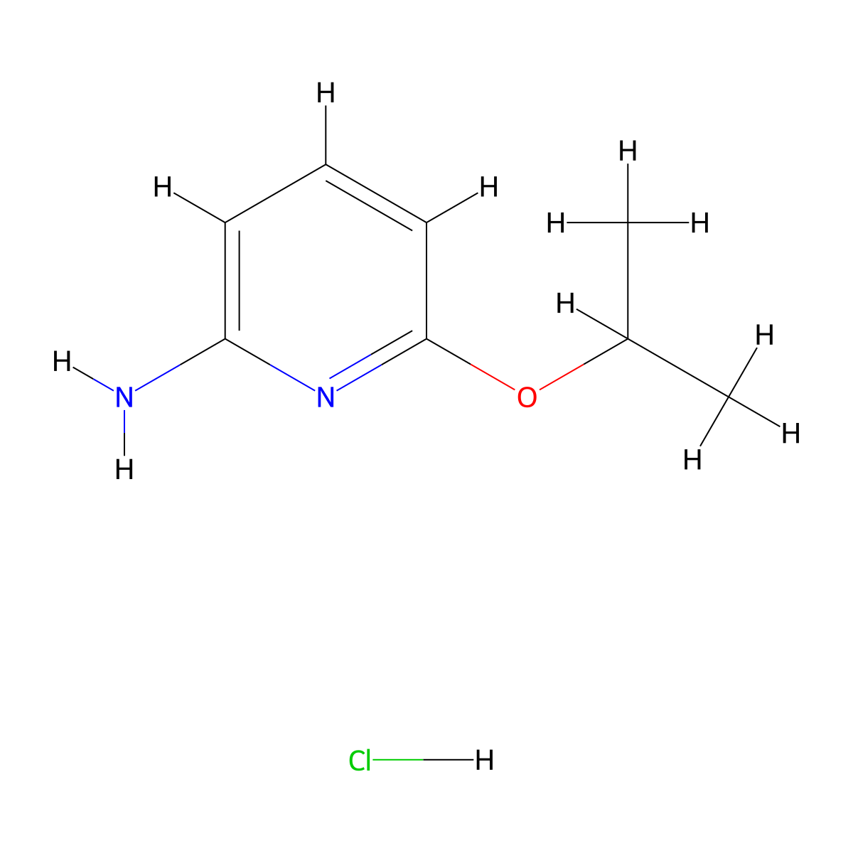 6-(Propan-2-yloxy)pyridin-2-amine hydrochloride molecular structure, CAS 2866318-92-3