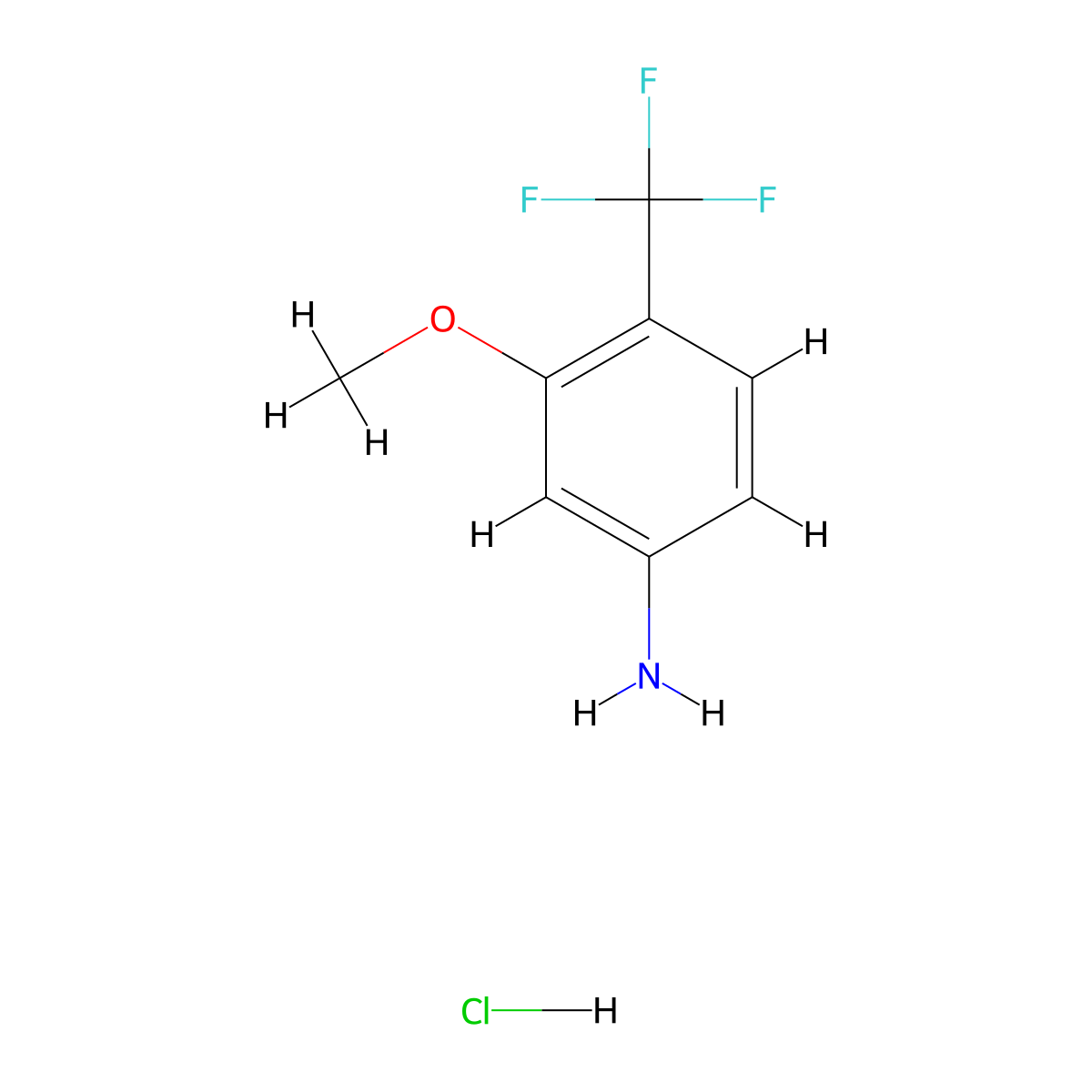 3-Methoxy-4-(trifluoromethyl)aniline hydrochloride molecular structure, CAS 2866318-95-6
