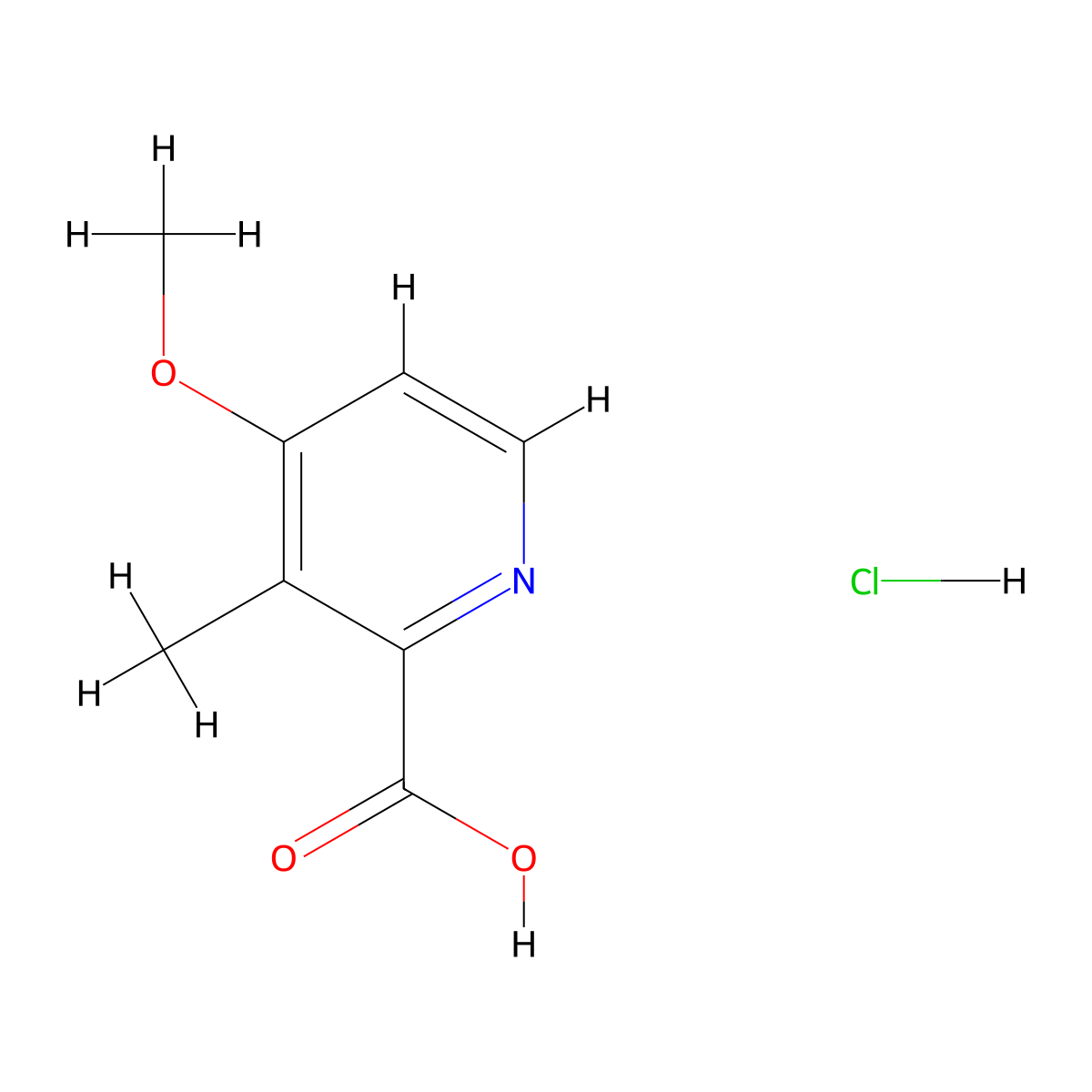 4-Methoxy-3-methylpyridine-2-carboxylic acid hydrochloride molecular structure, CAS 2866319-04-0