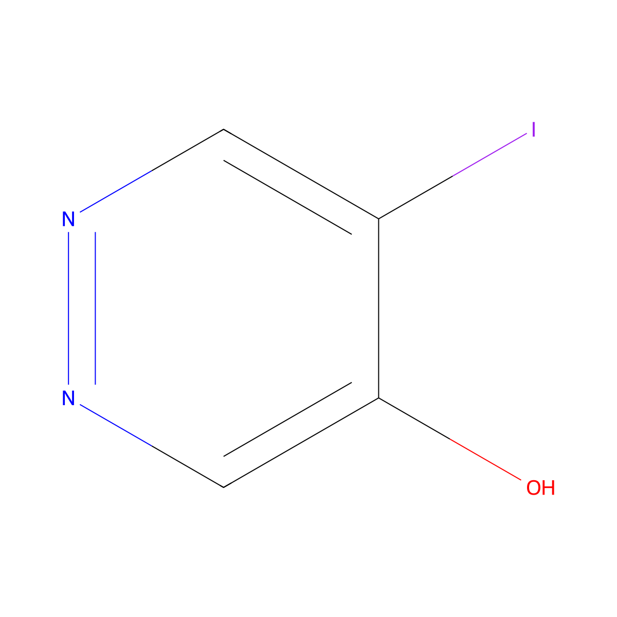 5-Iodopyridazin-4-ol molecular structure, CAS 2866319-07-3