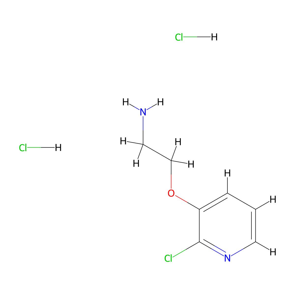 2-((2-Chloropyridin-3-yl)oxy)ethan-1-amine dihydrochloride molecular structure, CAS 2866319-09-5