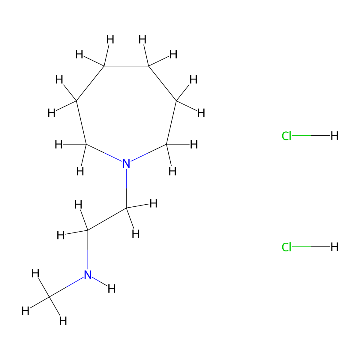(2-(Azepan-1-yl)ethyl)(methyl)amine dihydrochloride molecular structure, CAS 2866319-13-1