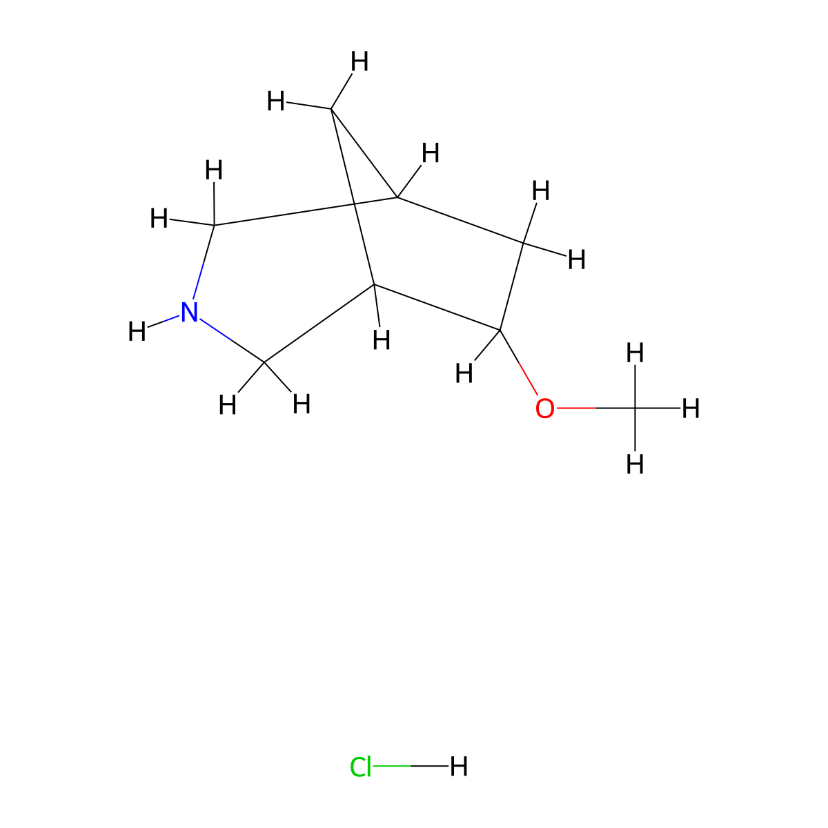 6-methoxy-3-azabicyclo[3.2.1]octane hydrochloride, Mixture of diastereomers molecular structure, CAS 2866319-15-3
