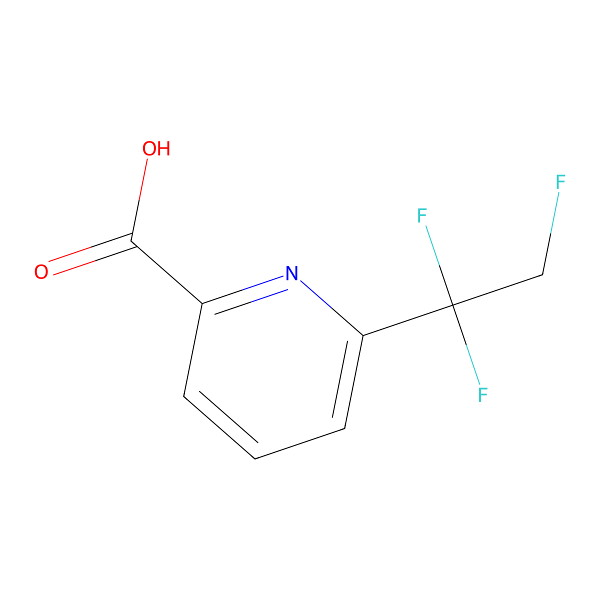 6-(1,1,2-Trifluoroethyl)pyridine-2-carboxylicacid molecular structure, CAS 2866319-21-1