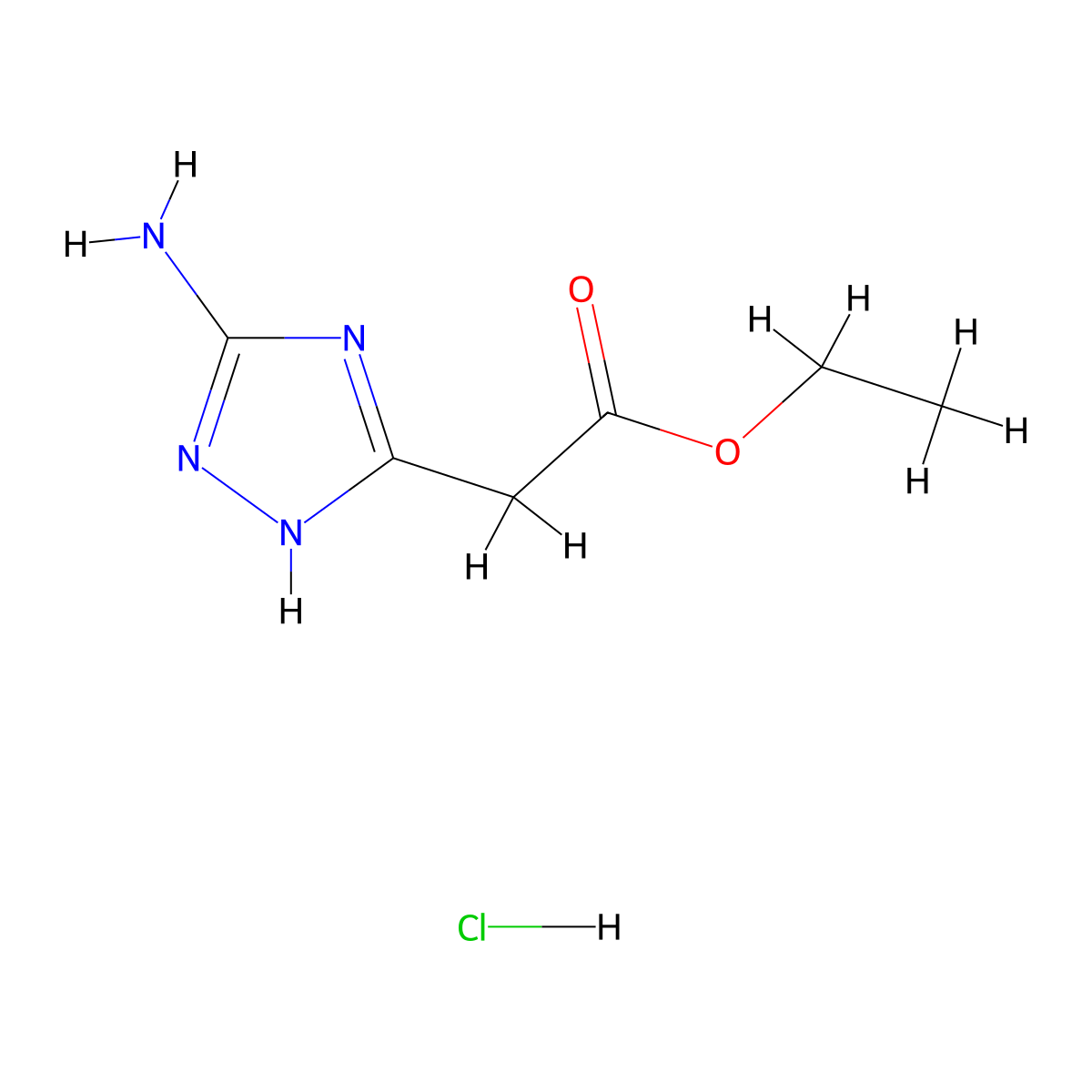 ethyl2-(5-amino-1H-1,2,4-triazol-3-yl)acetatehydrochloride molecular structure, CAS 2866319-24-4