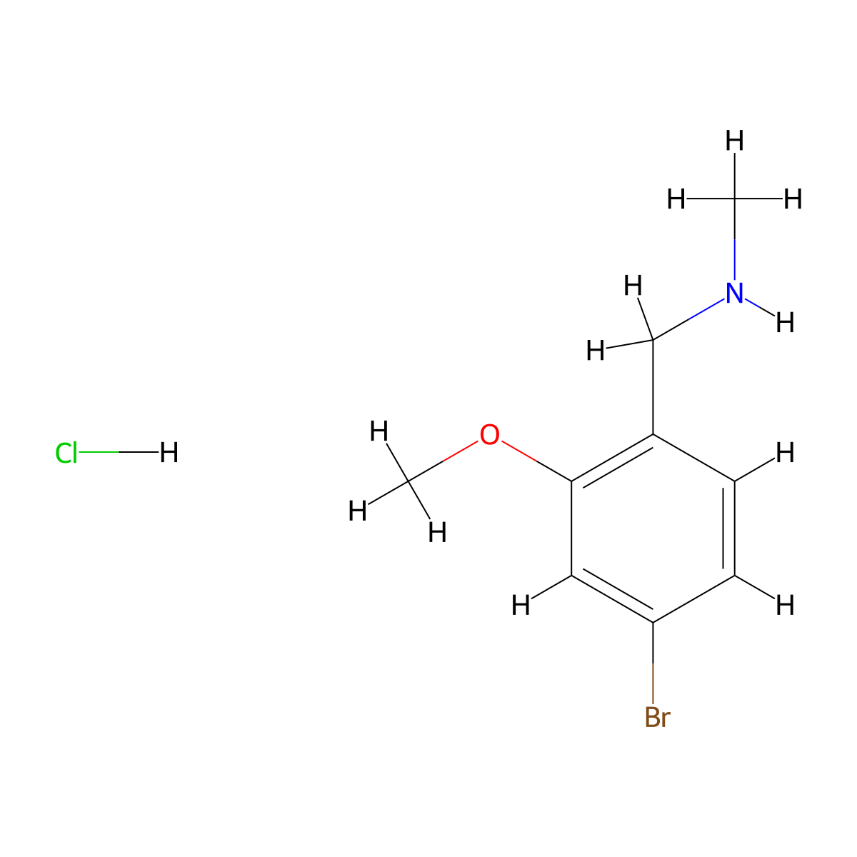 [(4-Bromo-2-methoxyphenyl)methyl](methyl)amine hydrochloride molecular structure, CAS 2866319-35-7