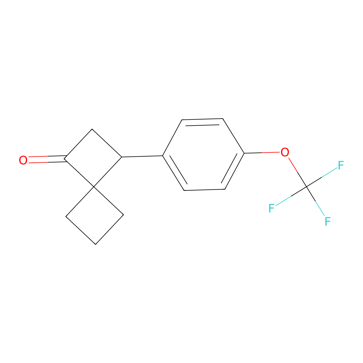 3-[4-(Trifluoromethoxy)phenyl]spiro[3.3]heptan-1-one molecular structure, CAS 2866319-36-8