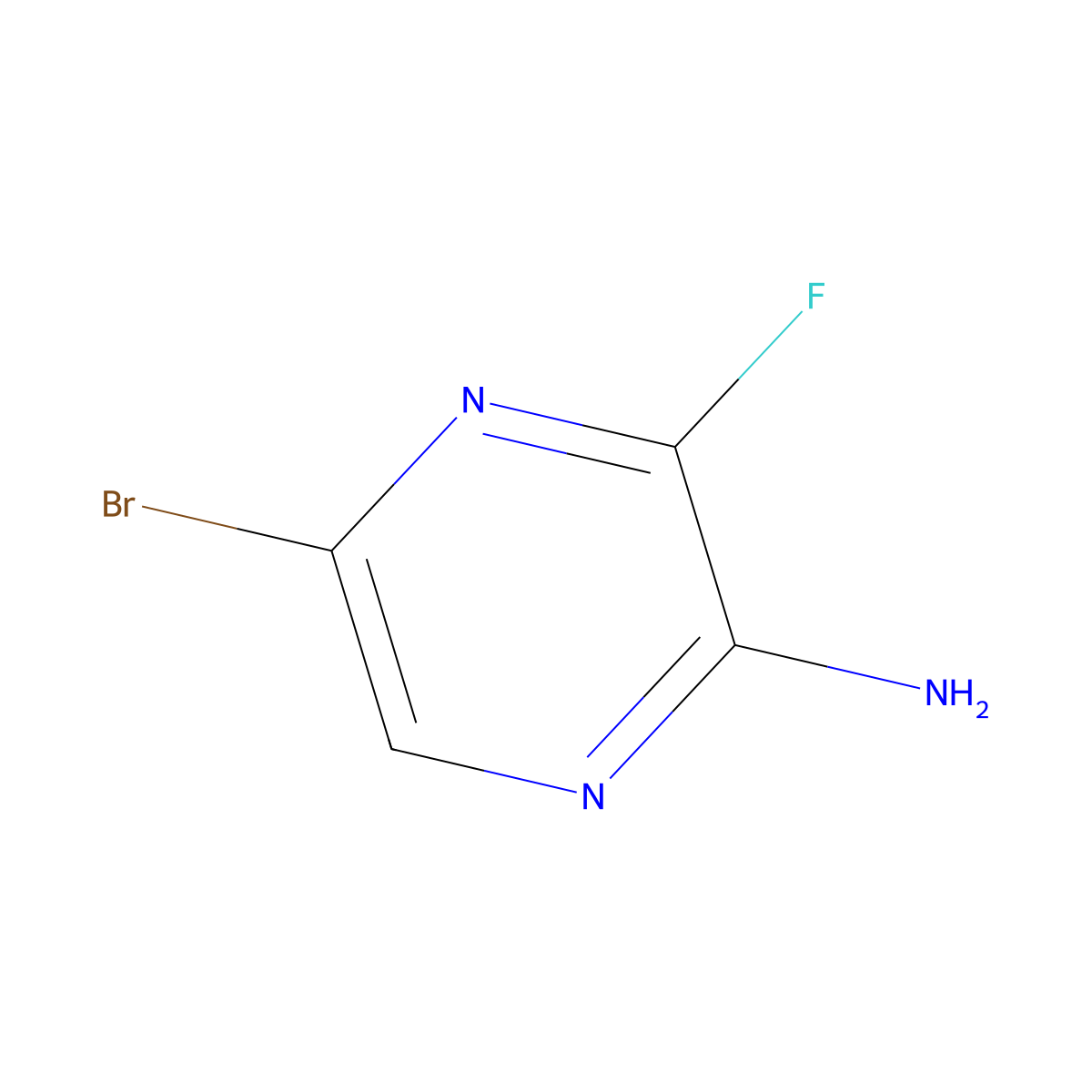 5-Bromo-3-fluoropyrazin-2-amine molecular structure, CAS 2866319-48-2