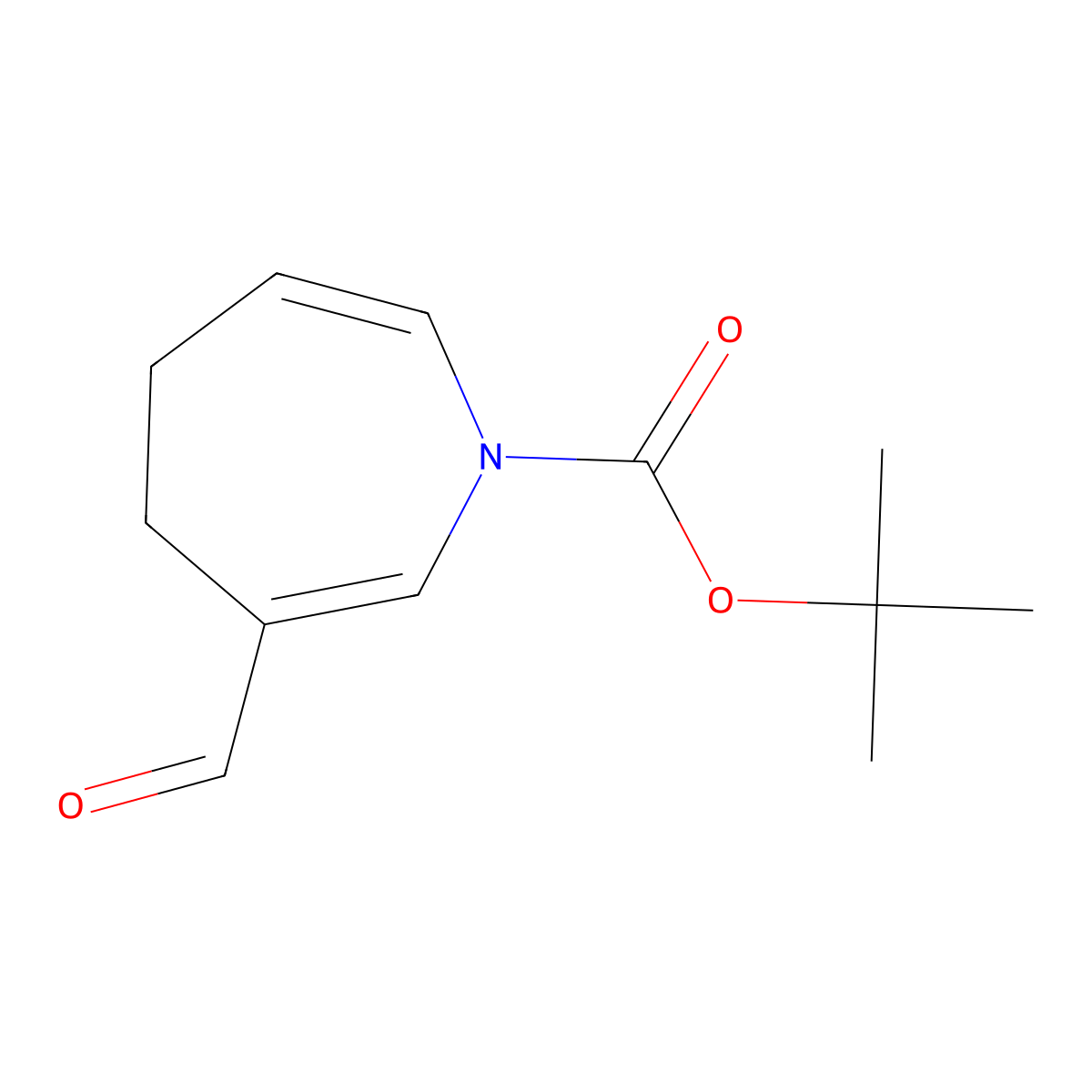 tert-butyl 3-formyl-4,5-dihydro-1H-azepine-1-carboxylate molecular structure, CAS 2866319-49-3