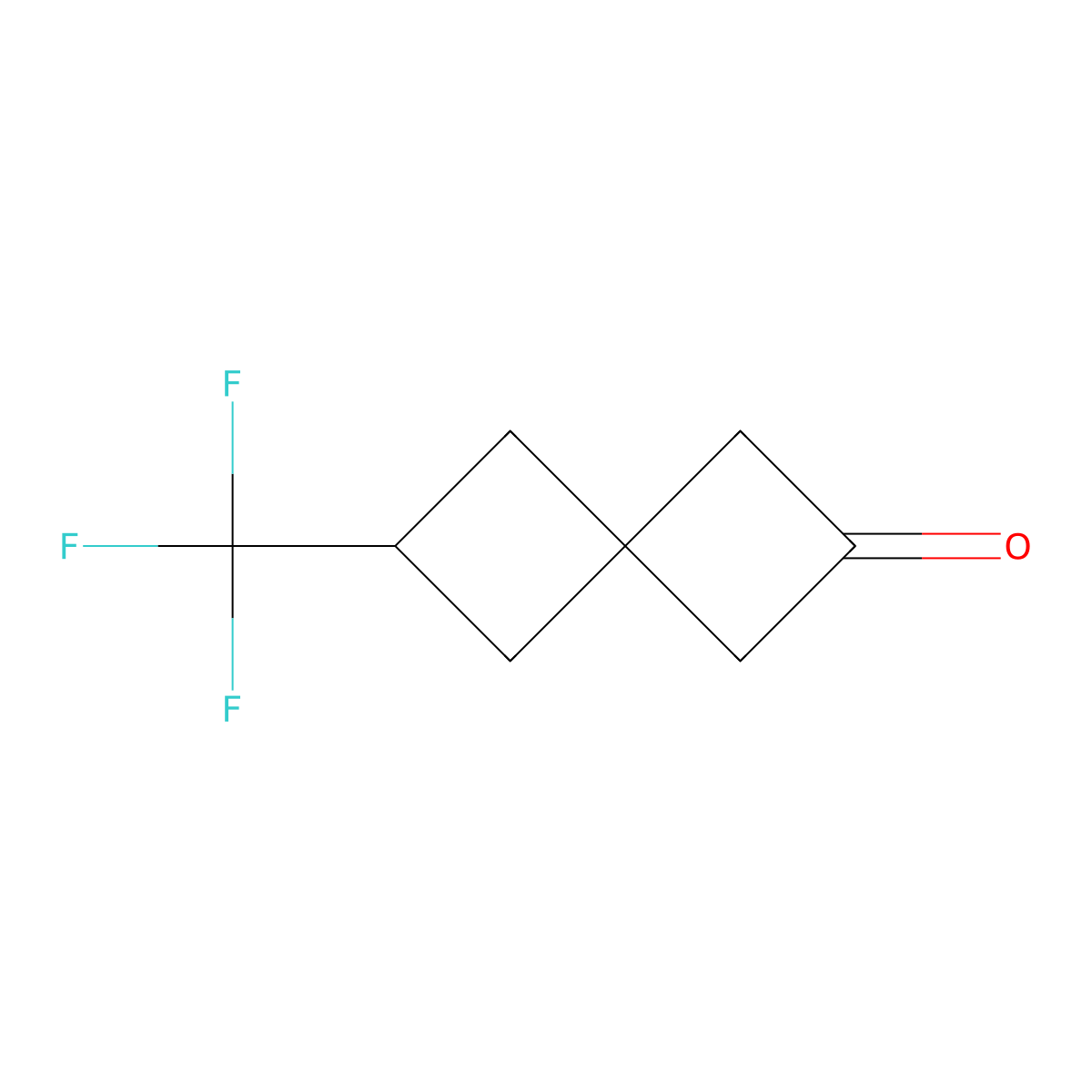 6-(Trifluoromethyl)spiro[3.3]heptan-2-one molecular structure, CAS 2866319-54-0