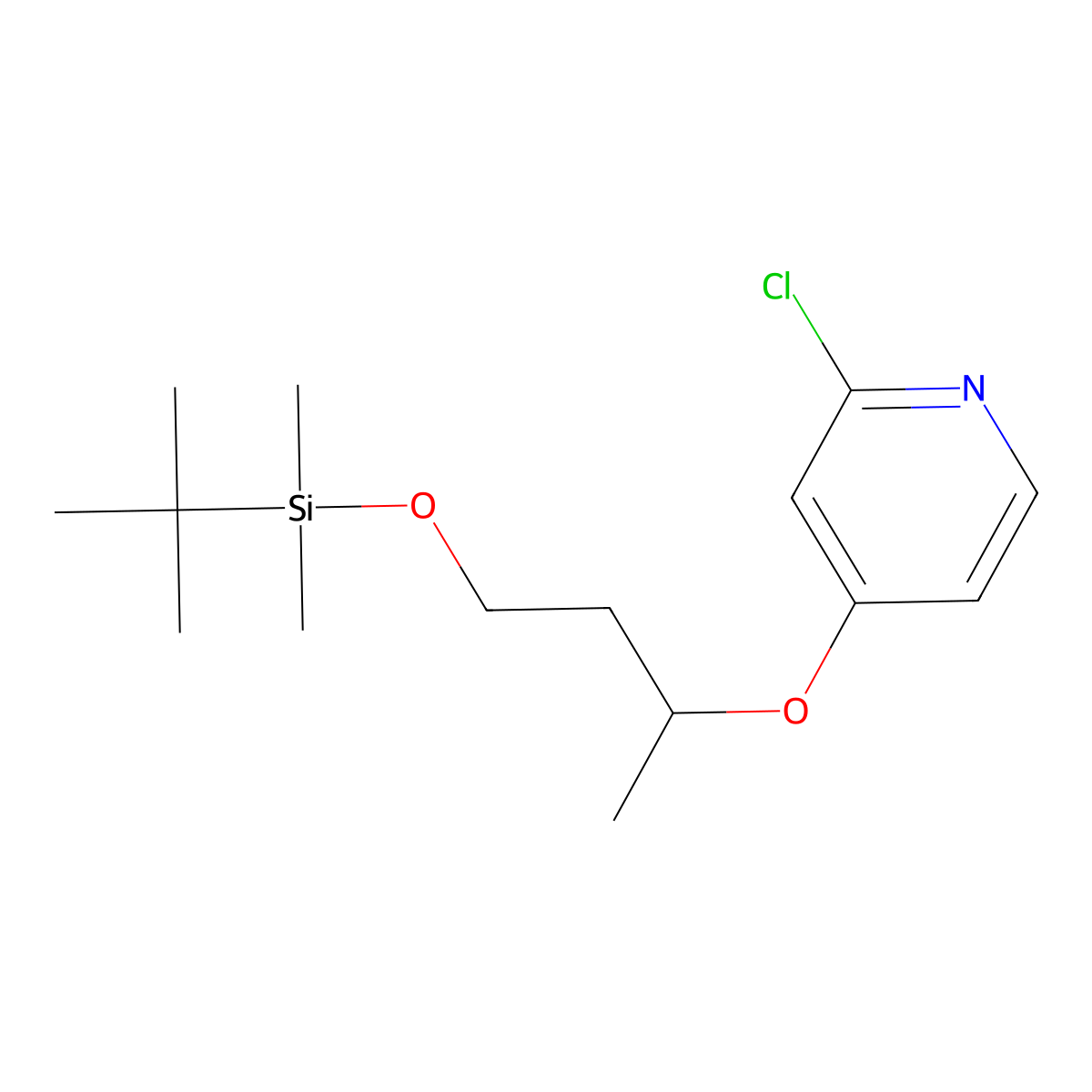 (S)-4-[[4-[(tert-Butyldimethylsilyl)oxy]-2-butyl]oxy]-2-chloropyridine molecular structure, CAS 2866321-51-7