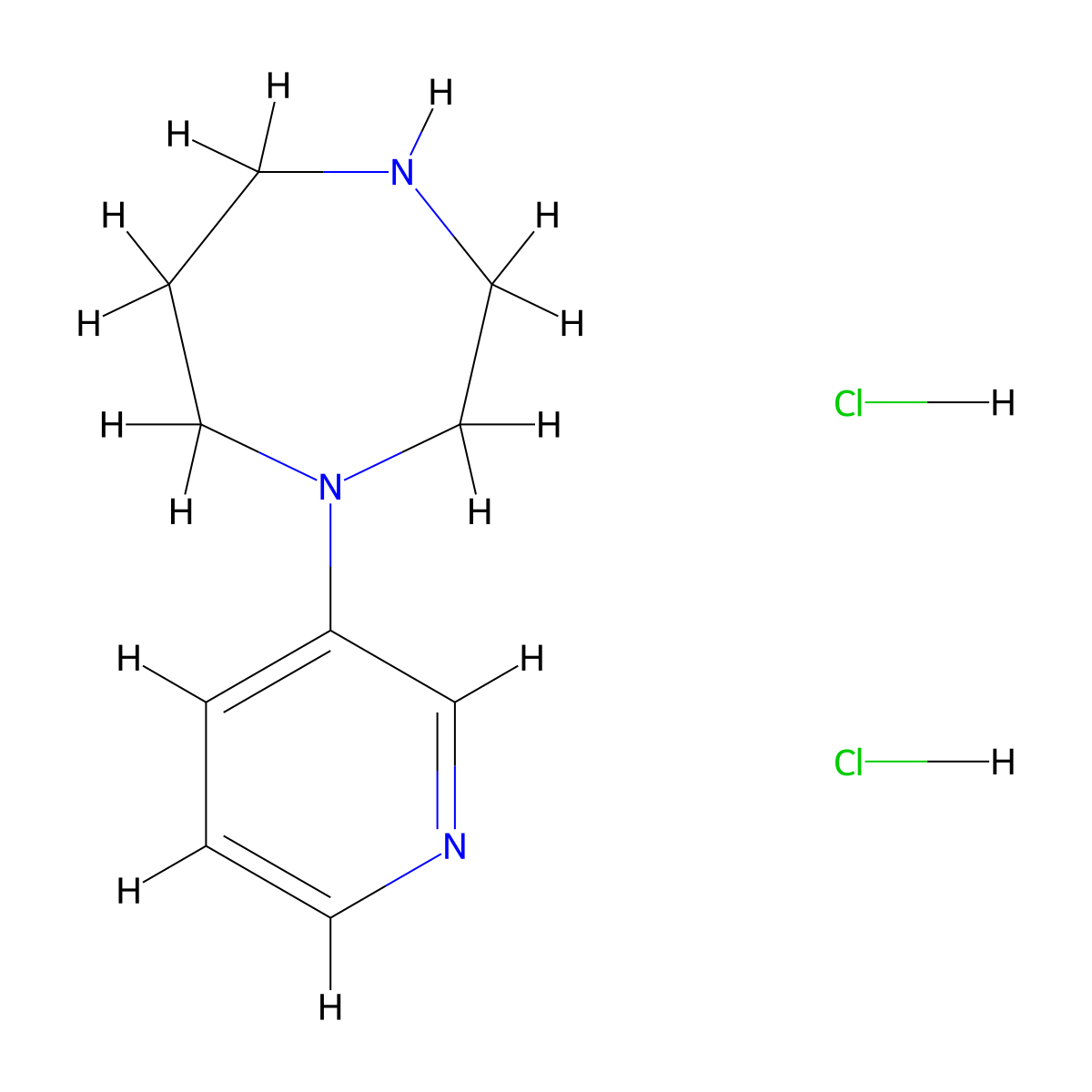 1-(Pyridin-3-yl)-1,4-diazepanedihydrochloride molecular structure, CAS 2866322-06-5