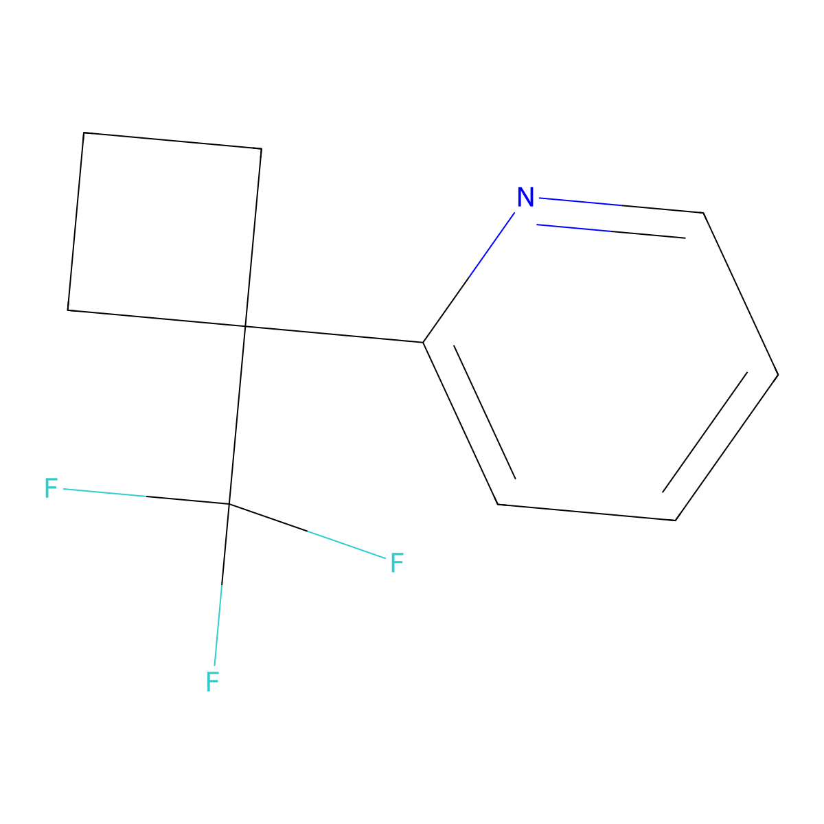 2-[1-(Trifluoromethyl)cyclobutyl]pyridine molecular structure, CAS 2866322-22-5
