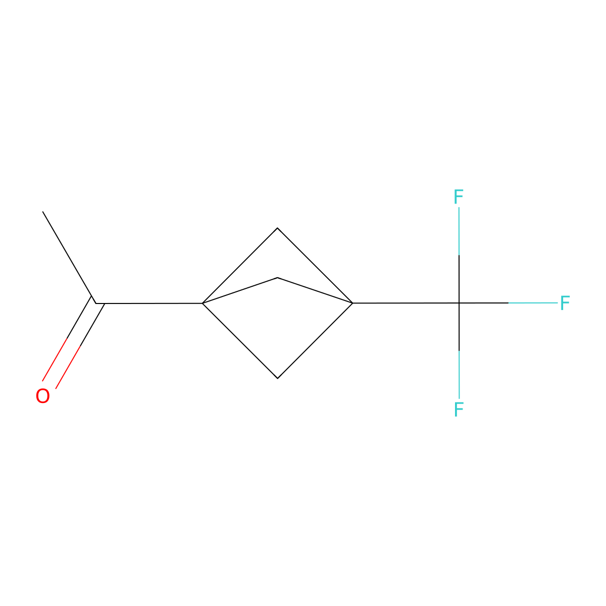 1-(3-(Trifluoromethyl)bicyclo(1.1.1)pentan-1-yl)ethan-1-one molecular structure, CAS 2866322-29-2