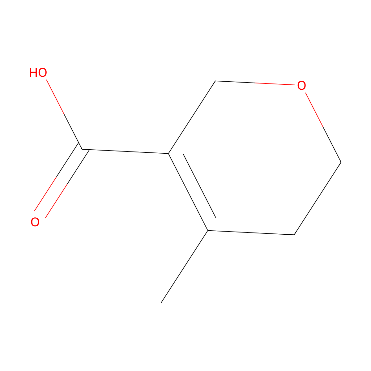 4-methyl-5,6-dihydro-2H-pyran-3-carboxylic acid molecular structure, CAS 2866322-31-6