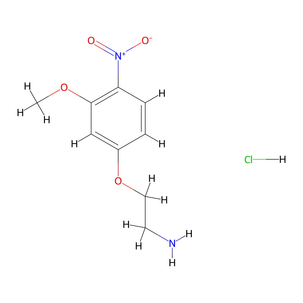 2-(3-Methoxy-4-nitrophenoxy)ethan-1-aminehydrochloride molecular structure, CAS 2866322-48-5