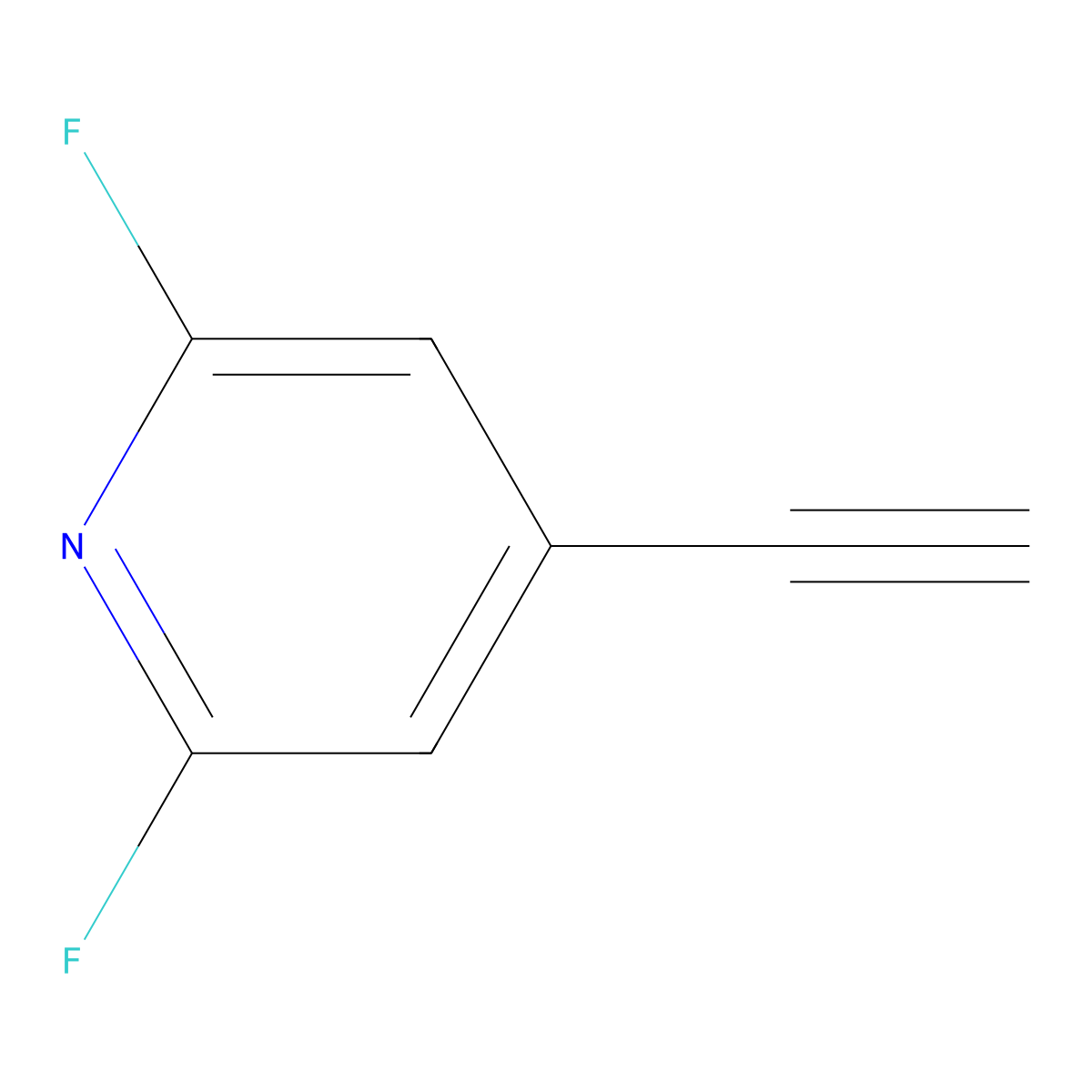 4-Ethynyl-2,6-difluoropyridine molecular structure, CAS 2866322-56-5