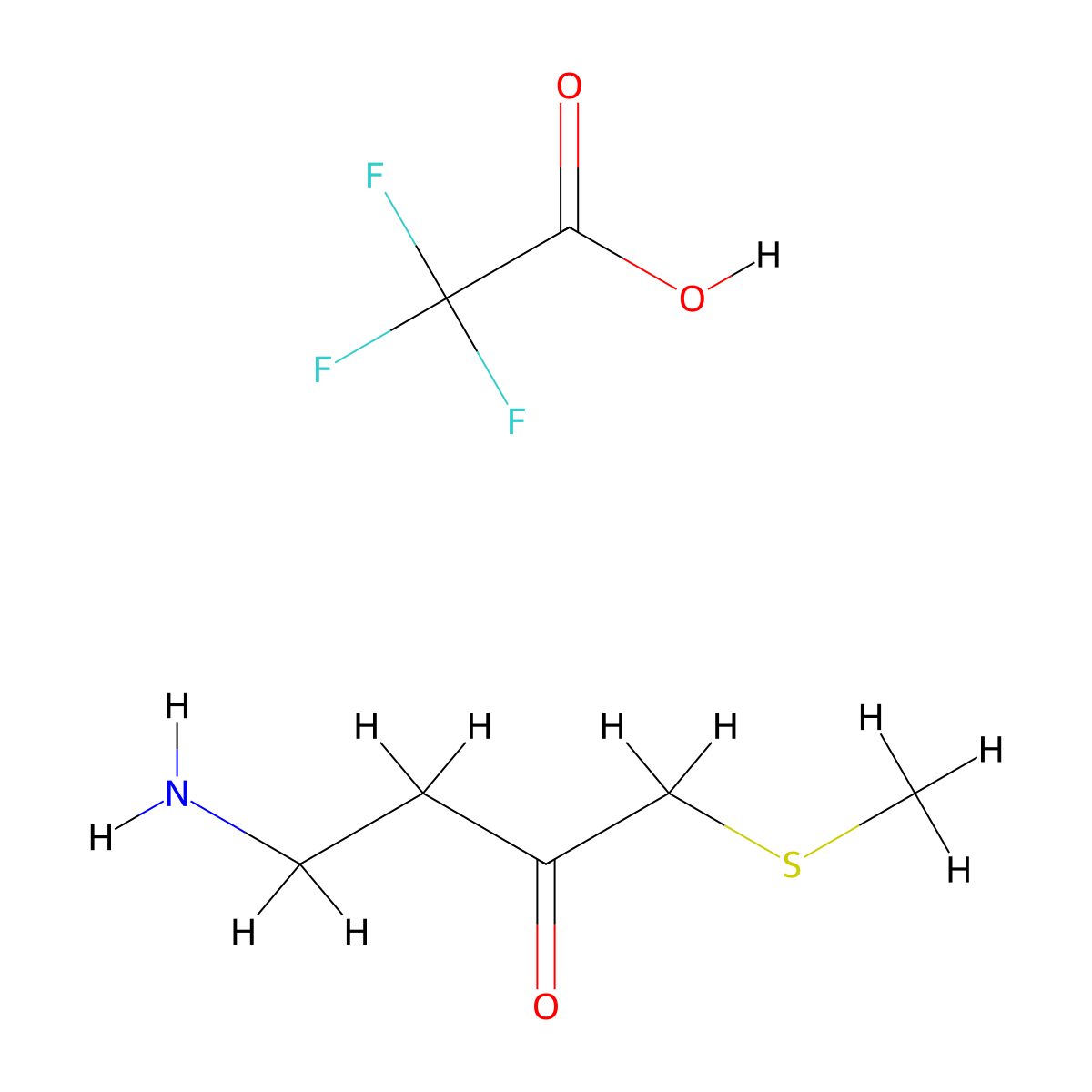 4-Amino-1-(methylsulfanyl)butan-2-one, trifluoroacetic acid molecular structure, CAS 2866322-62-3