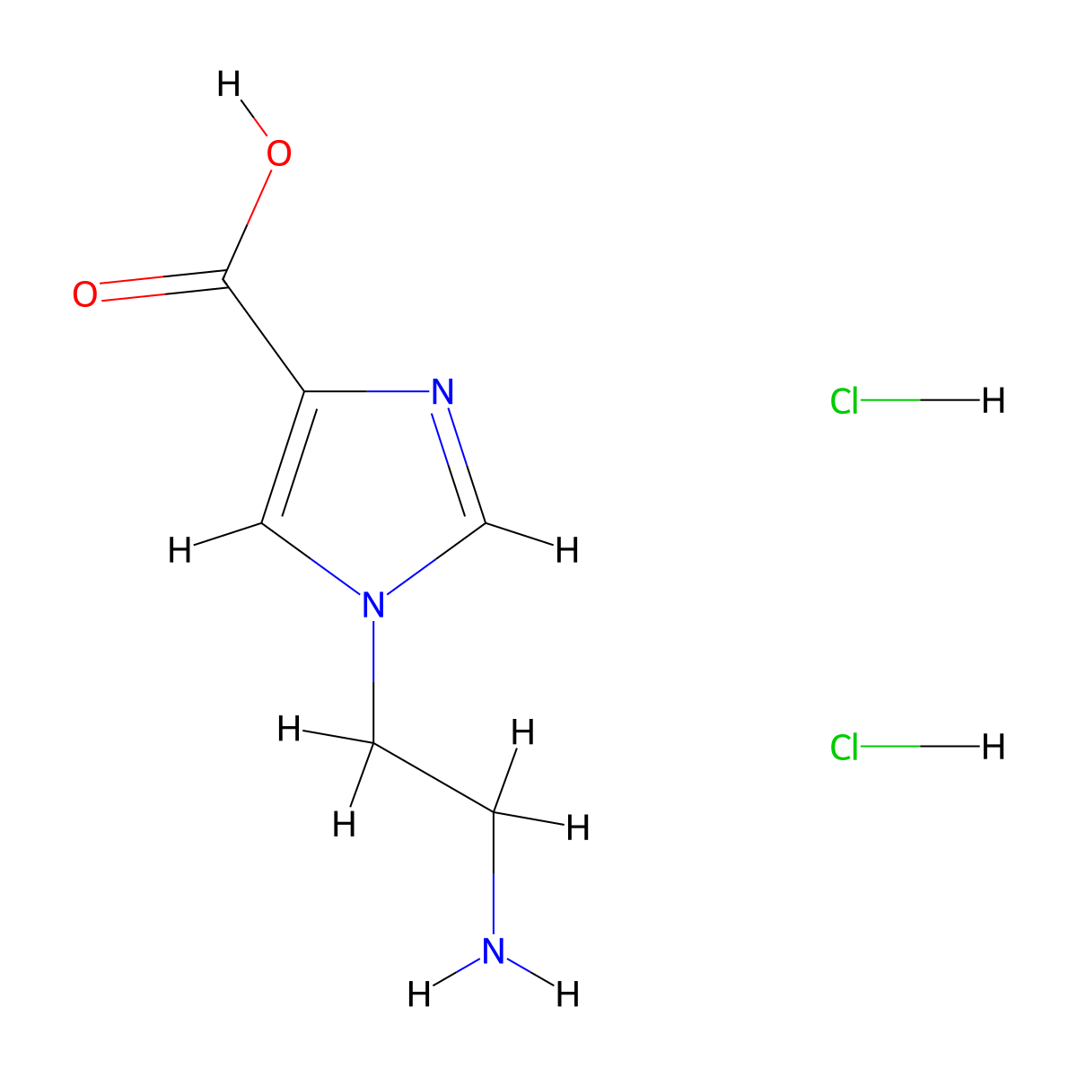 1-(2-aminoethyl)-1H-imidazole-4-carboxylic acid dihydrochloride molecular structure, CAS 2866322-77-0