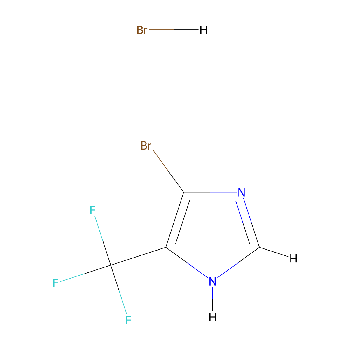 5-bromo-4-(trifluoromethyl)-1H-imidazole hydrobromide molecular structure, CAS 2866322-83-8