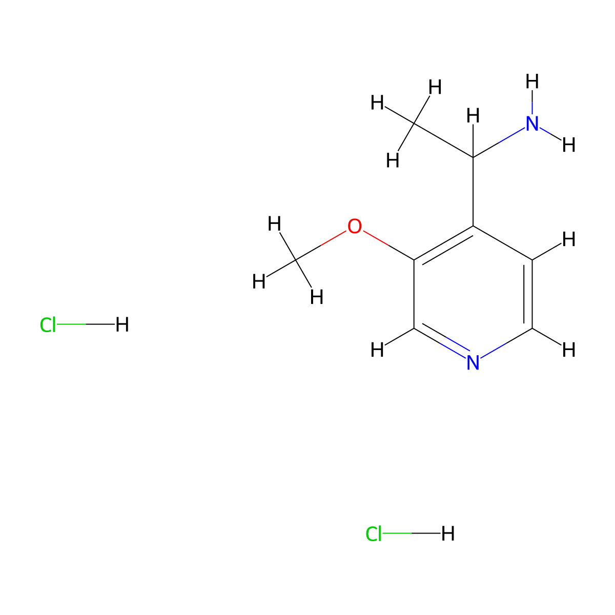 1-(3-Methoxypyridin-4-yl)ethan-1-amine dihydrochloride molecular structure, CAS 2866322-86-1