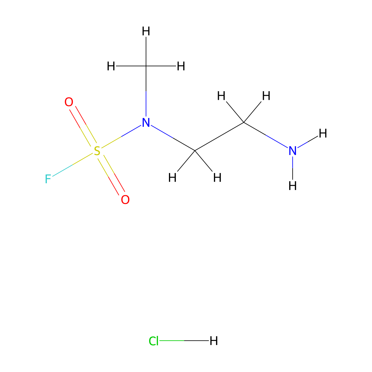 N-(2-aminoethyl)-N-methylsulfamoyl fluoride hydrochloride molecular structure, CAS 2866322-95-2