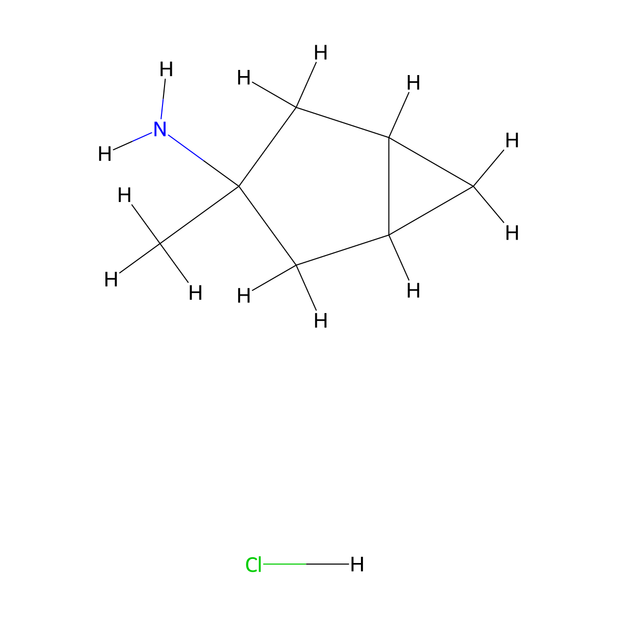 3-Methylbicyclo[3.1.0]hexan-3-amine hydrochloride molecular structure, CAS 2866322-96-3