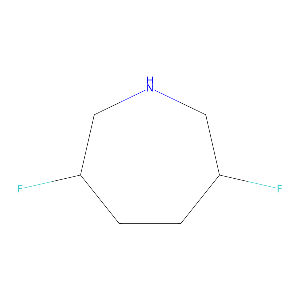 3,6-Difluoroazepane molecular structure, CAS 2866323-08-0