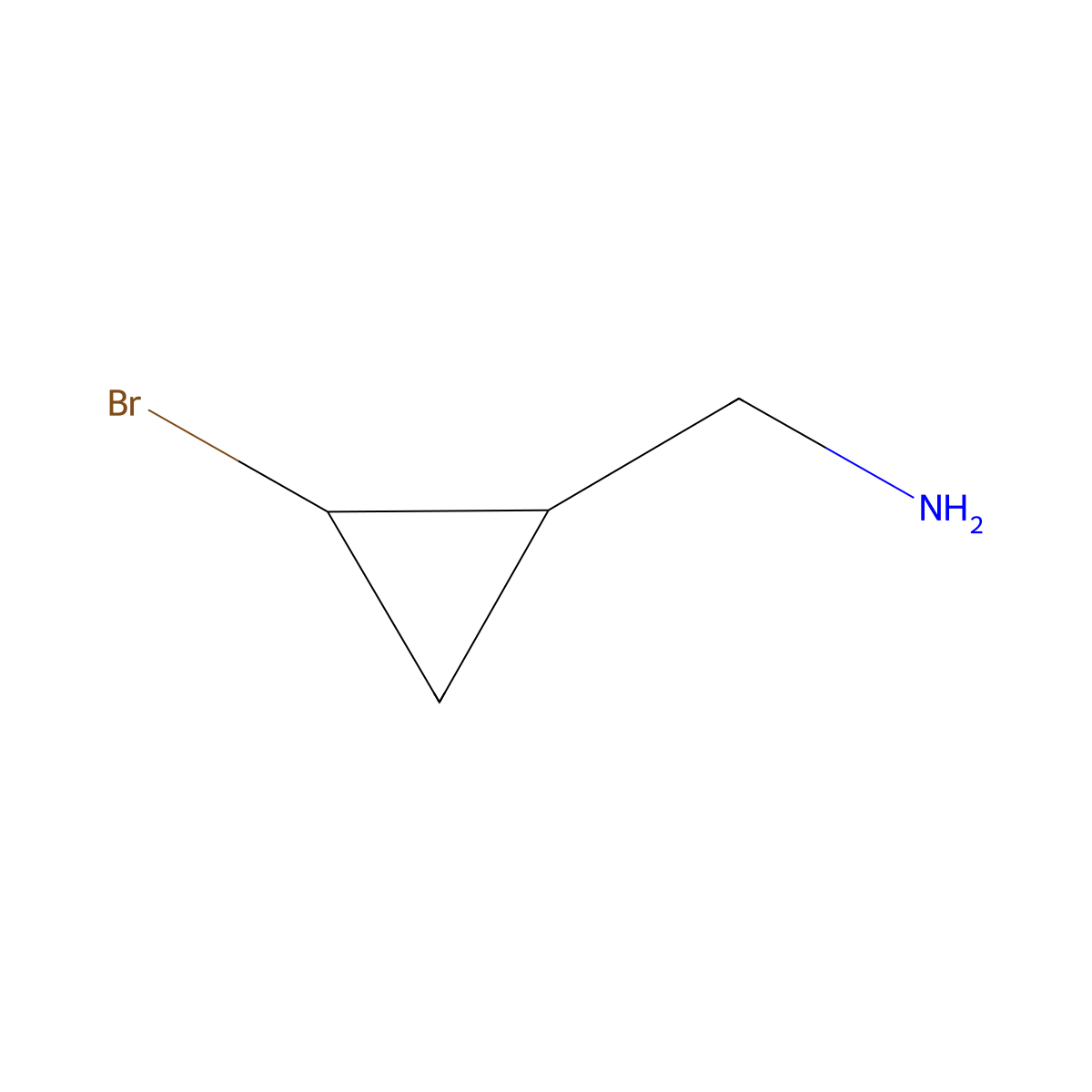 rac-1-[(1R,2S)-2-bromocyclopropyl]methanamine molecular structure, CAS 2866323-13-7