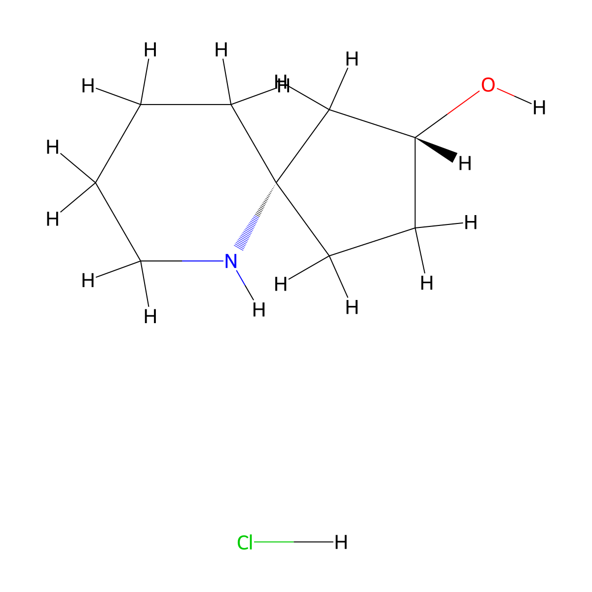 rac-(2R,5S)-6-azaspiro[4.5]decan-2-ol hydrochloride molecular structure, CAS 2866323-28-4