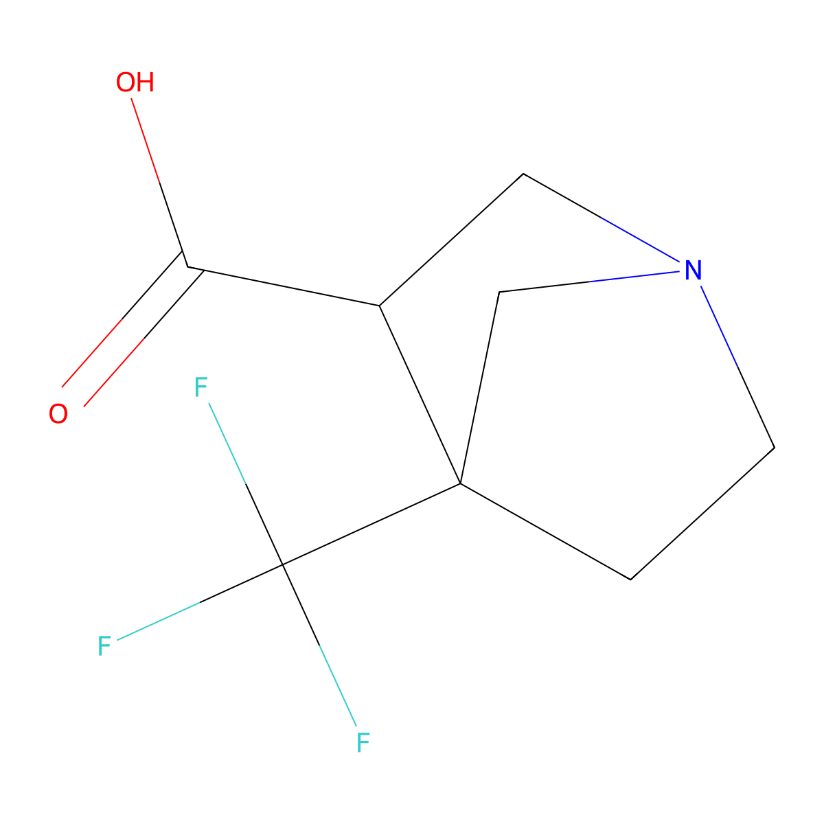 4-(Trifluoromethyl)-1-azabicyclo[2.2.1]heptane-3-carboxylic acid molecular structure, CAS 2866323-37-5