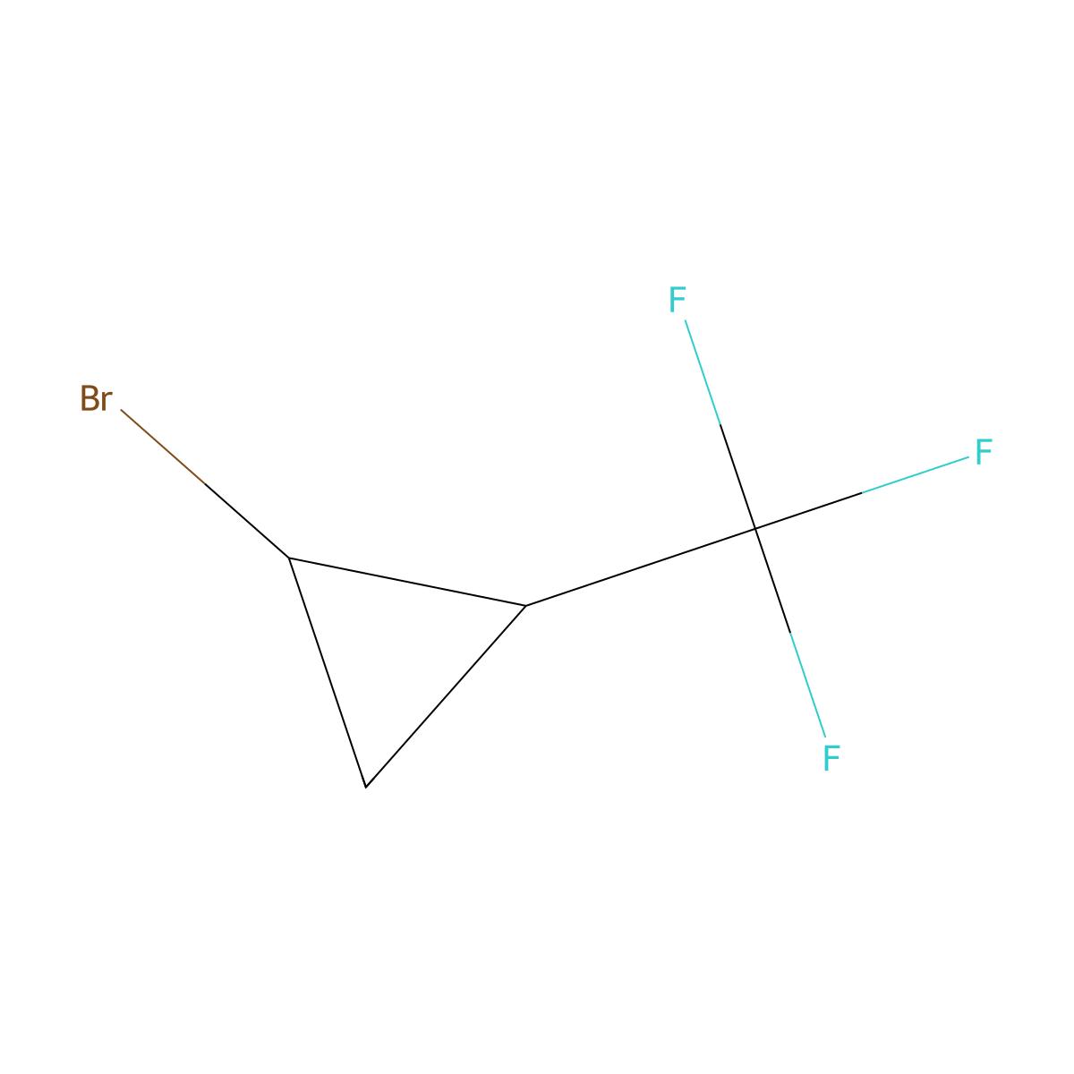 rac-(1R,2S)-1-bromo-2-(trifluoromethyl)cyclopropane molecular structure, CAS 2866323-47-7