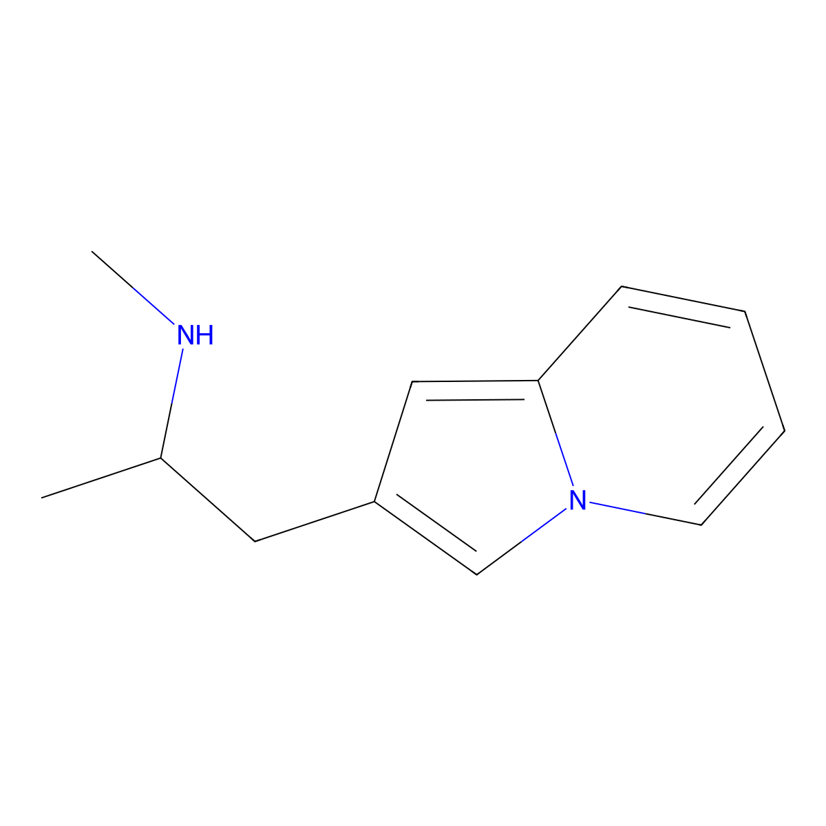 [1-(Indolizin-2-yl)propan-2-yl](methyl)amine molecular structure, CAS 2866323-49-9